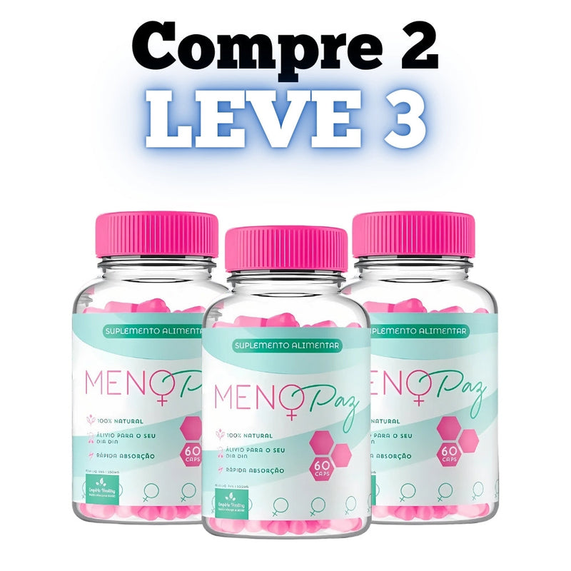 MenoPaz Original 60cp - Diga Adeus à Menopausa - Promoção Exclusiva + Frete Grátis