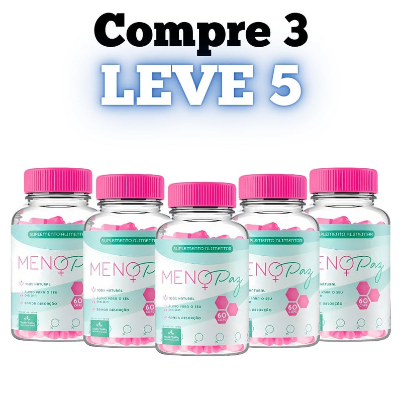 MenoPaz Original 60cp - Diga Adeus à Menopausa - Promoção Exclusiva + Frete Grátis