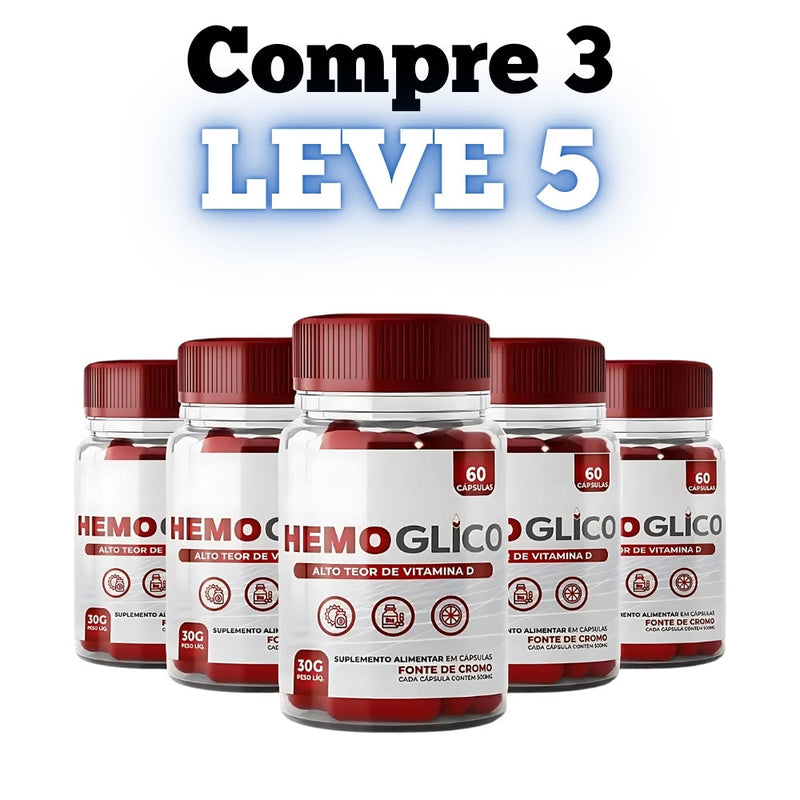 Hemoglico Original 60cp - Controle sua Diabetes - Promoção Exclusiva + Frete Grátis