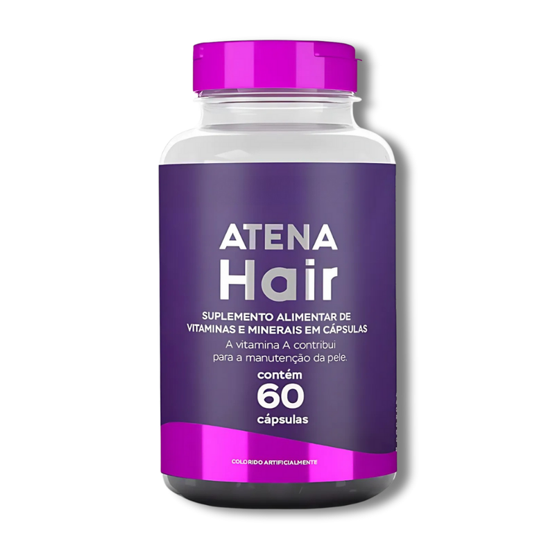 Atena Hair Original 60cp - Suplemento Natural - Promoção Exclusiva + Frete Grátis
