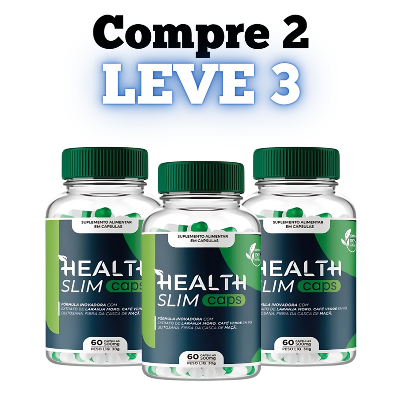 Health Slim Caps 60cp - A Solução Para Gordura Localizada - Promoção Exclusiva + Frete Grátis