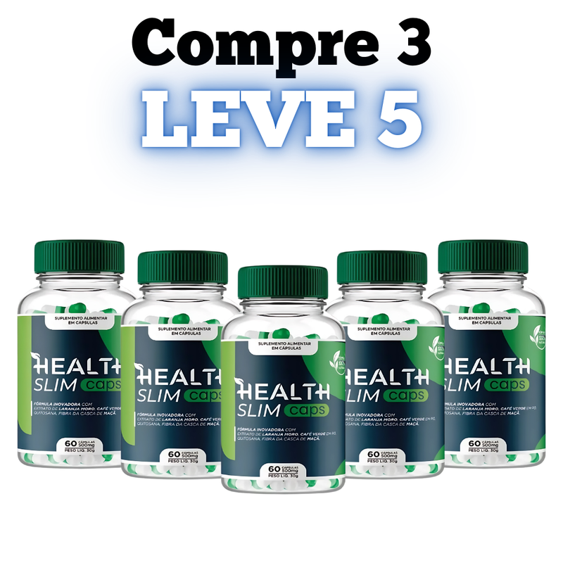 Health Slim Caps 60cp - A Solução Para Gordura Localizada - Promoção Exclusiva + Frete Grátis