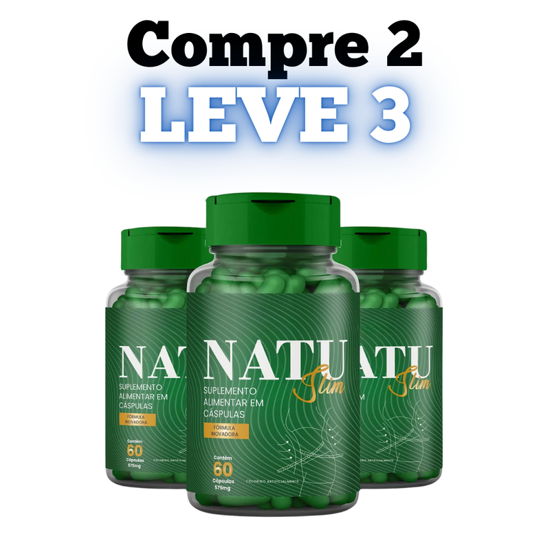 Natu Slim 60cp - A Solução Para Gordura Localizada - Promoção Exclusiva + Frete Grátis
