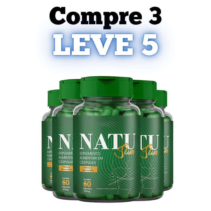 Natu Slim 60cp - A Solução Para Gordura Localizada - Promoção Exclusiva + Frete Grátis