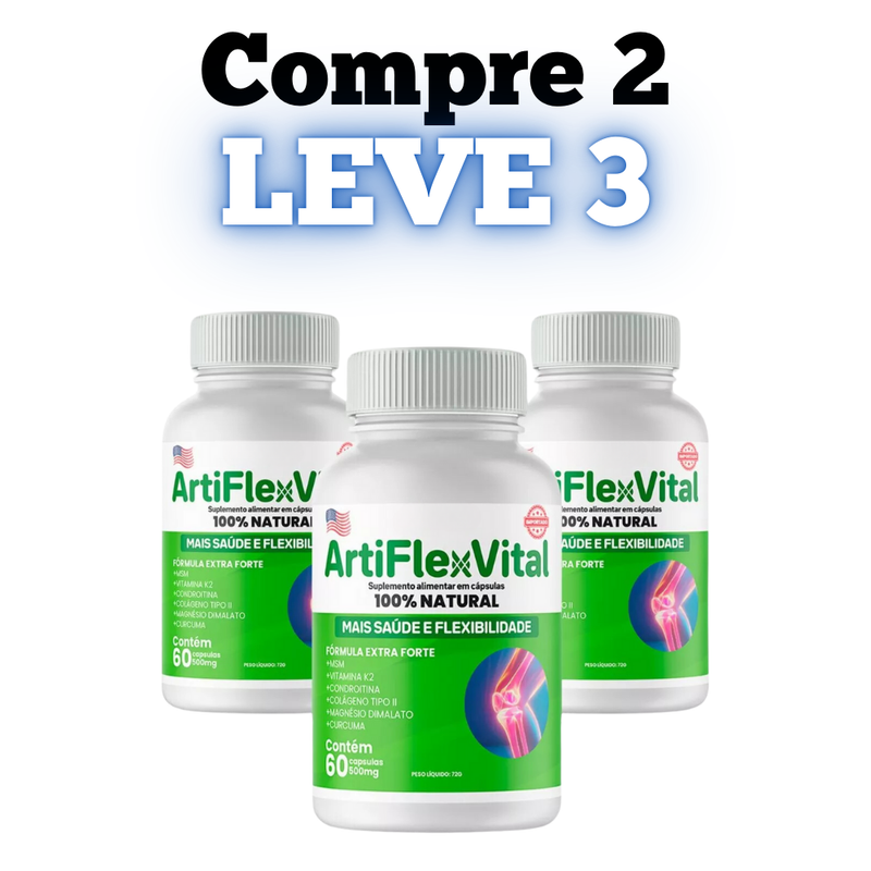 ArtiFlex Vital Original 60cp - O Alívio Que Suas Articulações Precisam - Promoção Exclusiva + Frete Grátis
