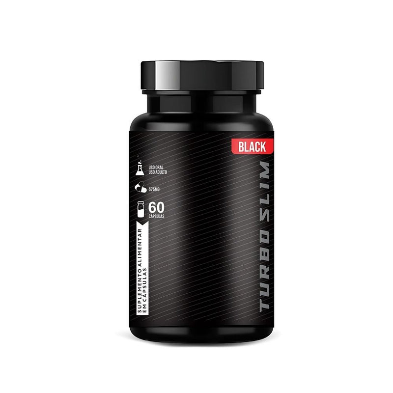 Turbo Slim Black Original 60cp - Suplemento Natural - Promoção Exclusiva + Frete Grátis