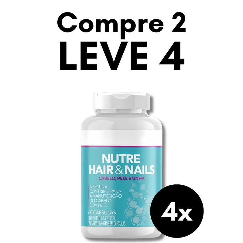Nutre Hair & Nails 60cp - Suplemento Natural - Promoção Exclusiva + Frete Grátis