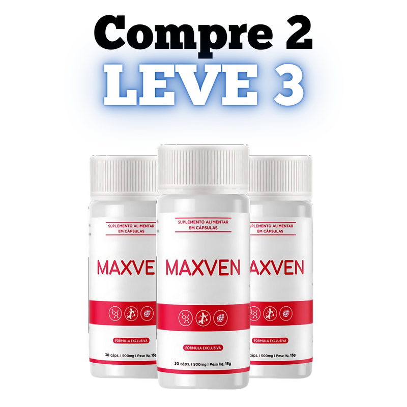 Maxven Original 30cp - Acabe Com as Varizes e Não Sinta Mais Vergonha - Promoção Exclusiva + Frete Grátis