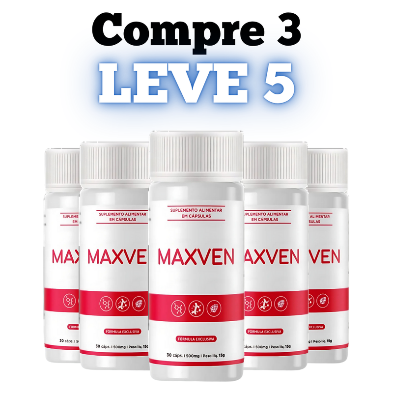 Maxven Original 30cp - Acabe Com as Varizes e Não Sinta Mais Vergonha - Promoção Exclusiva + Frete Grátis