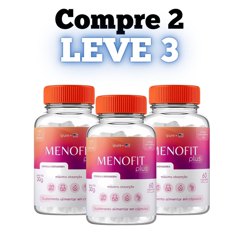 Menofit Plus Original 60cp - Diga Adeus à Menopausa - Promoção Exclusiva + Frete Grátis