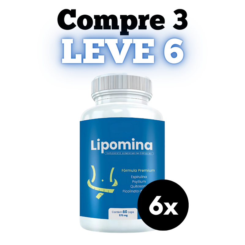 Lipomina 60cp - Suplemento Natural! - Promoção Exclusiva + Frete Grátis