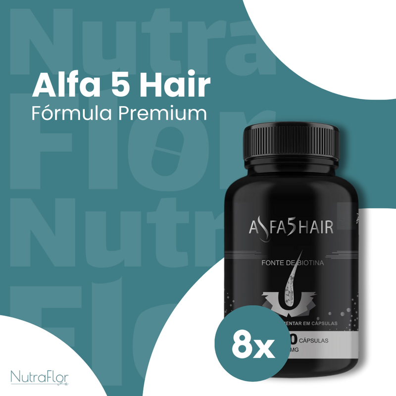 Alfa 5 Hair Original 60cp - Suplemento Natural - Promoção Exclusiva + Frete Grátis