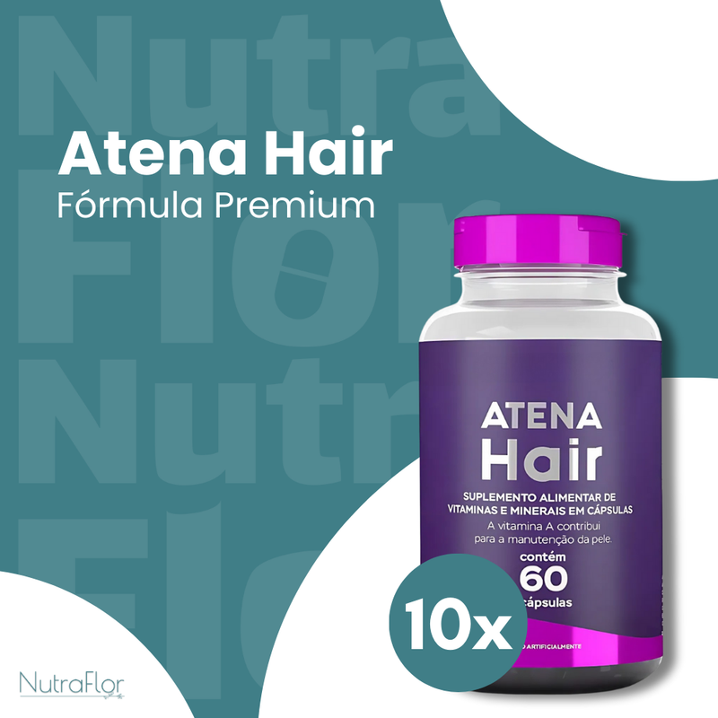 Atena Hair Original 60cp - Suplemento Natural - Promoção Exclusiva + Frete Grátis