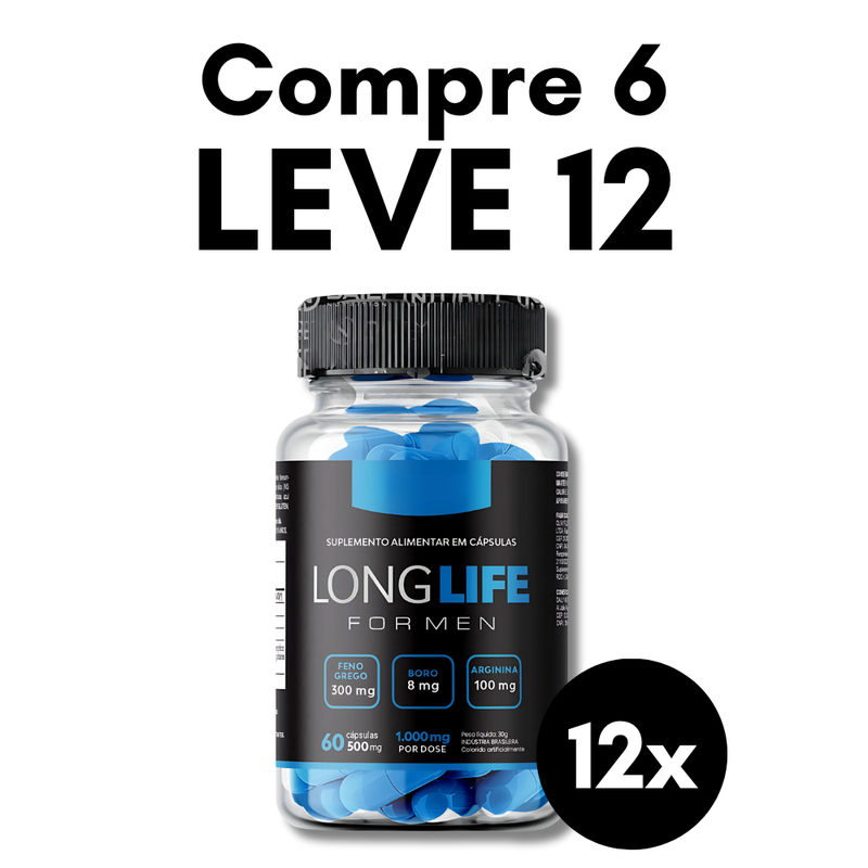 Long Life Original 60cp  - Suplemento Natural - Promoção Exclusiva + Frete Grátis