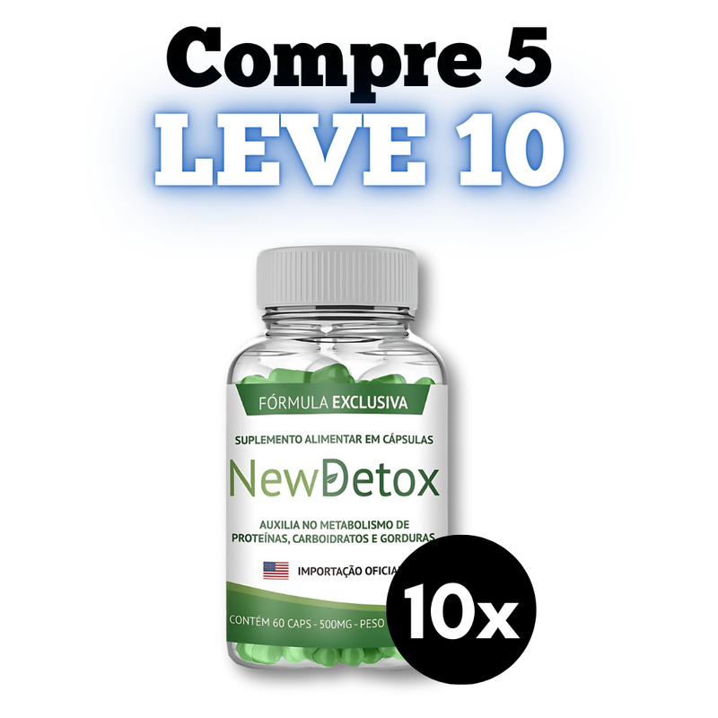 New Detox Original 60cp - Suplemento Natural! - Promoção Exclusiva + Frete Grátis