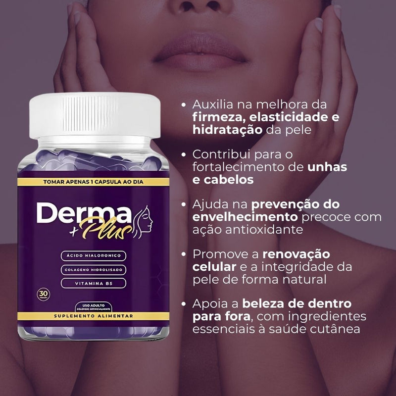 Derma Plus Original 30cp - Suplemento Natural - Promoção Exclusiva + Frete Grátis