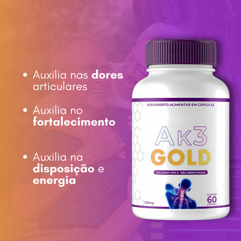 AK3 Gold Original 60cp - Suplemento Natural - Promoção Exclusiva + Frete Grátis